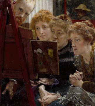 decoration decor group panels decorative Painting - A Family Group Romantic Sir Lawrence Alma Tadema